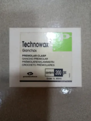 Technowax 4 cajas preformas de ganchos protesis