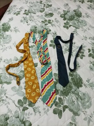 Lotto 3 cravatte vintage anni '90 seta