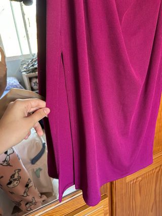 Vestido largo buganvilla drapeado