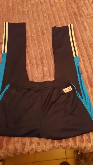 Pantalón Adidas Talla L Negro/Azul