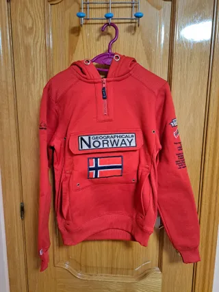 Sudadera Geographical Norway Roja Niño