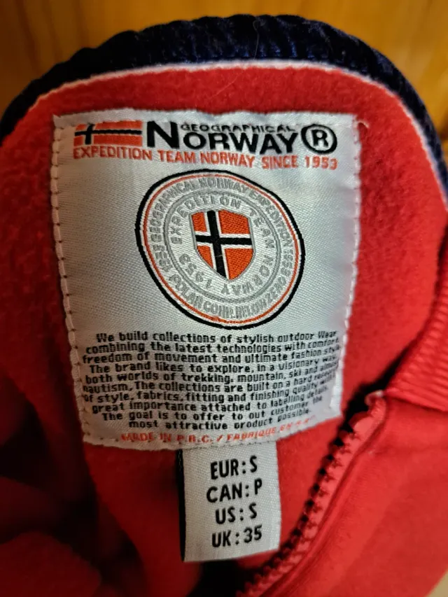 Sudadera Geographical Norway Roja Niño