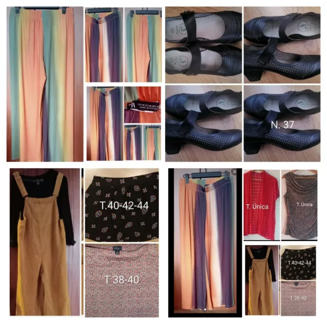 Mono Peto Falda Pantalón Zapatos Blusa