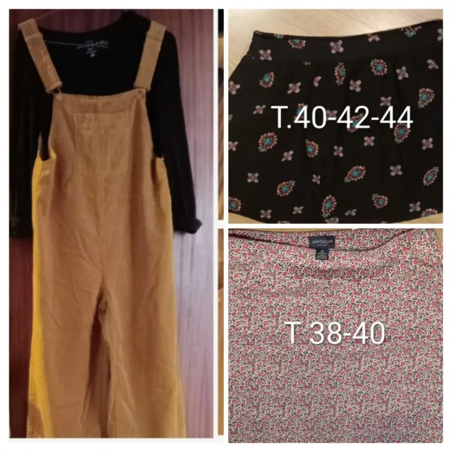 Mono Peto Falda Pantalón Zapatos Blusa