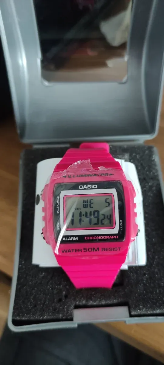 Reloj Casio Digital Rosa 50WR (Módulo 3224)