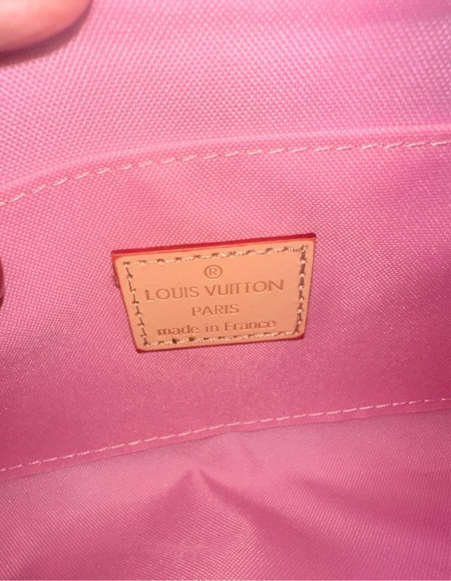 Borsa in pelle con portafoglio e porta carte ispirata a Louis Vuitton