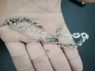 Cadena Pandora Corazones Plata