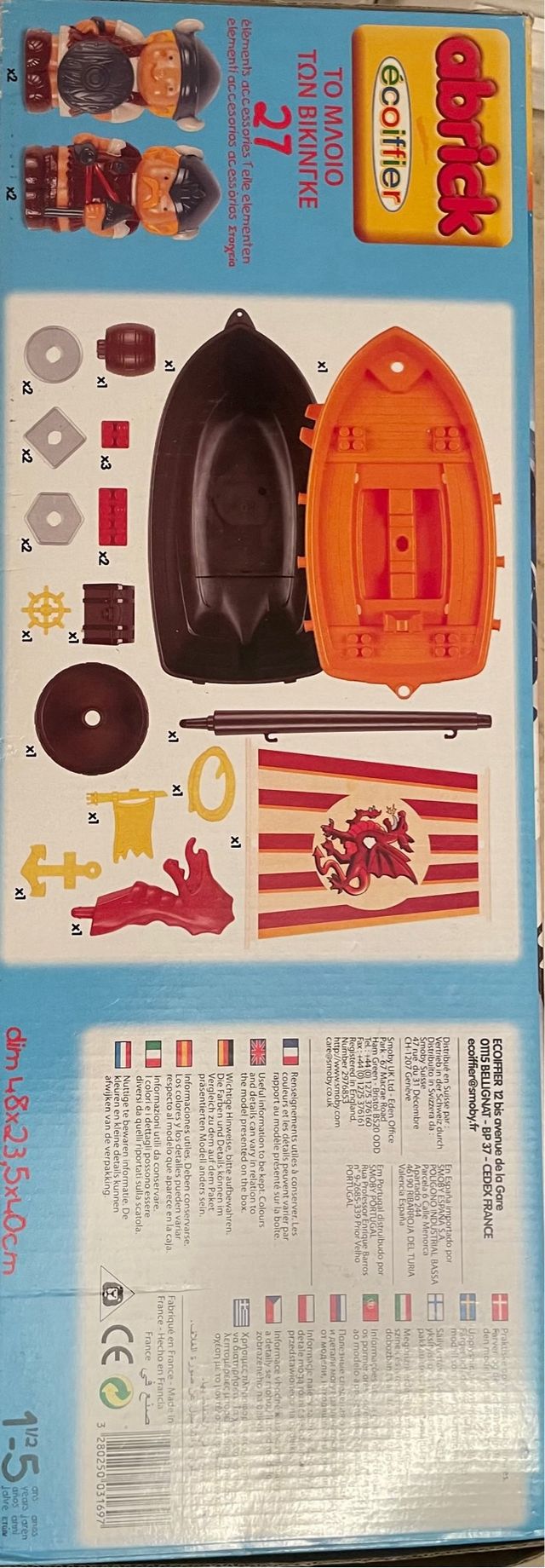 Barco Vikingo Drakkar Ecoiffier 23 piezas