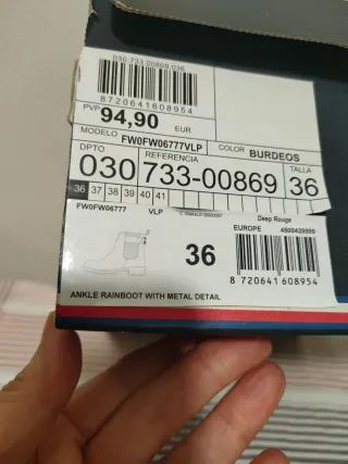 Botas Tommy Hilfiger Talla 36 Granate