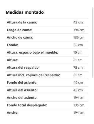 Sofá cama Ikea ÄLVDALEN 3 plazas