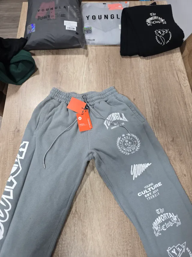 Pantalones deportivos YOUNGLA grises