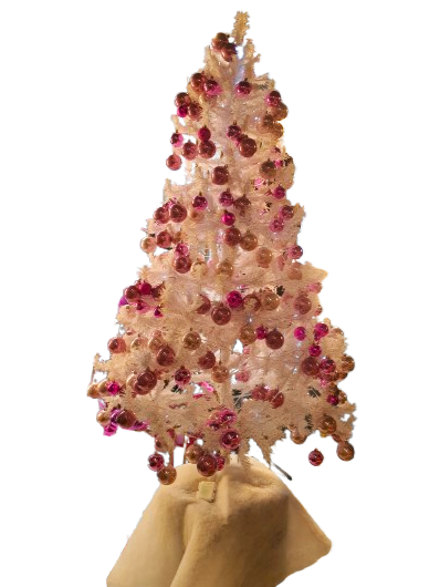 Árbol Navidad Barbie Rosa y Blanco