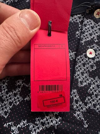 Camisa Polo Carolina Herrera Negra y Gris