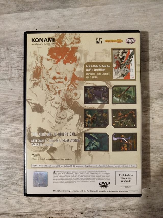 Consola PlayStation 2 + Metal Gear Solid 2