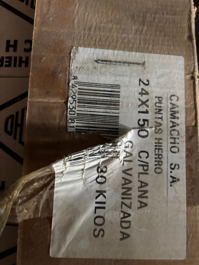 Puntas de Hierro Camacho 3 Kilos