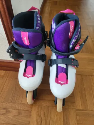 Patines en línea Oxelo morados y blancos