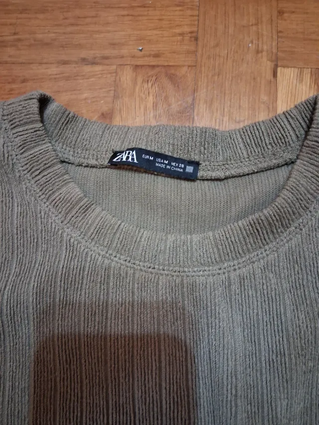 Jersey Zara Verde Oliva Talla M