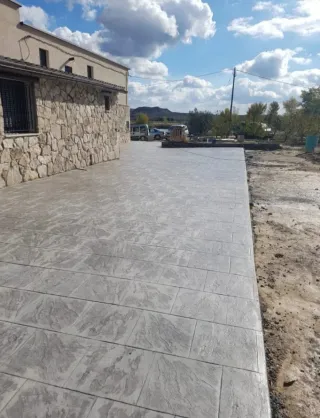 Hormigón impreso imitación madera