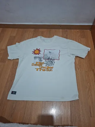 Camiseta Zara Blanca Estampada