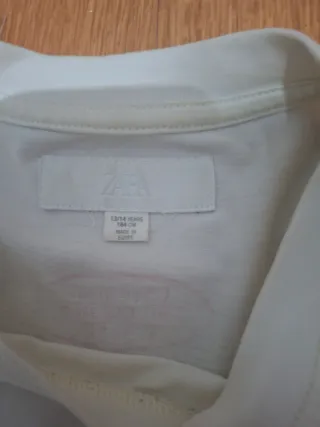 Camiseta Zara Blanca Estampada