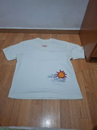 Camiseta Zara Blanca Estampada