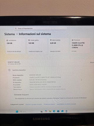 HP ProDesk i5-6600 8GB RAM SSD 256GB Win11 Pro