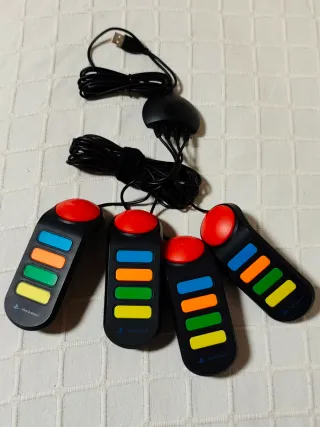 Pulsadores Mandos Buzz. PlayStation 2.
