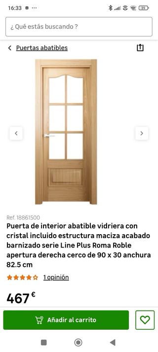 Puertas de madera con cristal