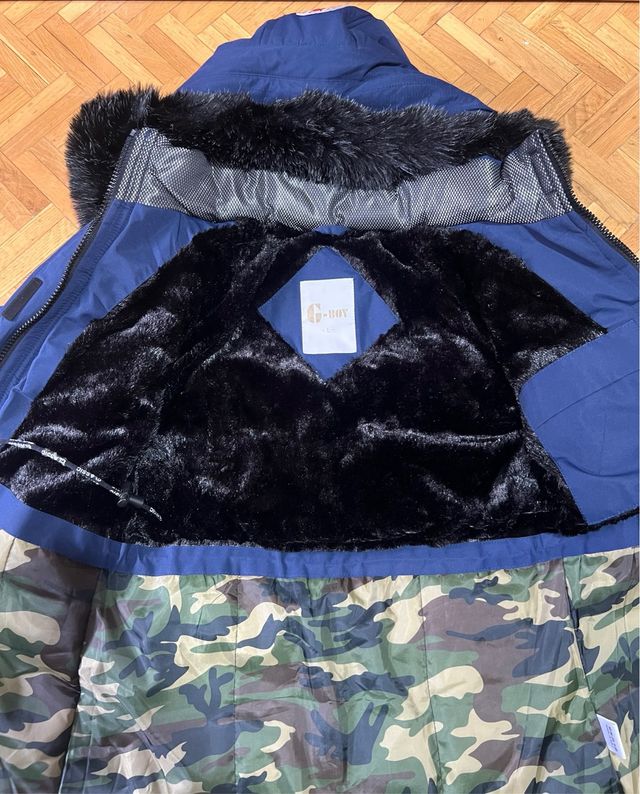 Abrigo Cazadora Niño Talla L Azul Nuevo