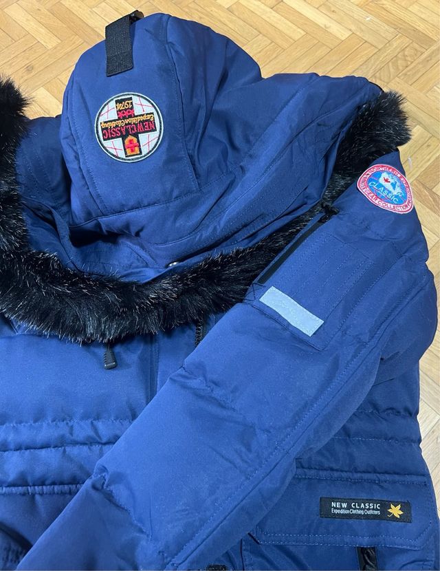 Abrigo Cazadora Niño Talla L Azul Nuevo