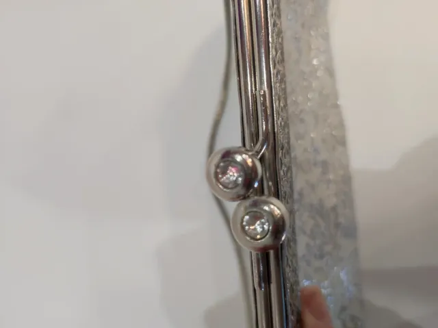 Bolso fiesta vintage plateado. Años 60-70.