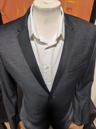 Blazer elegante gris oscuro