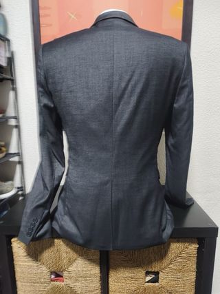 Blazer elegante gris oscuro