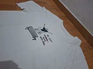Camiseta Zara Blanca Estampada