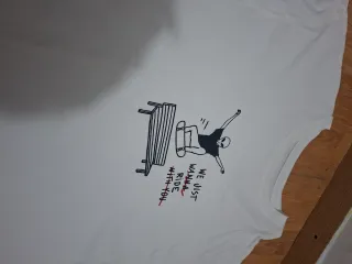 Camiseta Zara Blanca Estampada