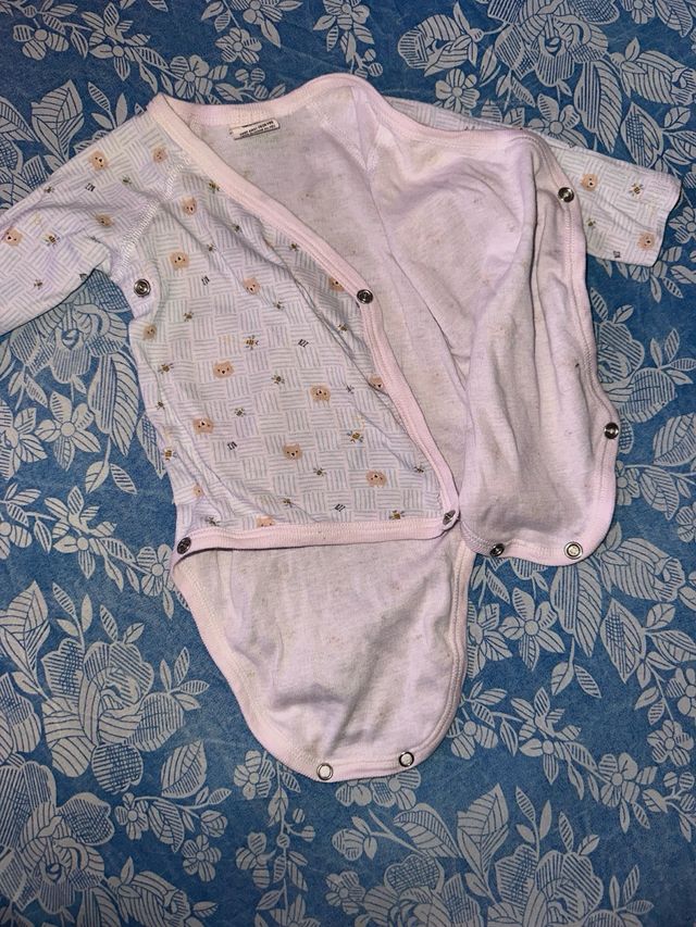 Body bebé manga larga estampado floral