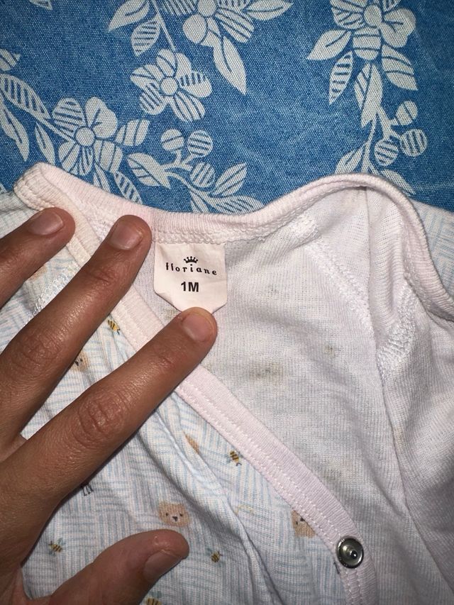 Body bebé manga larga estampado floral