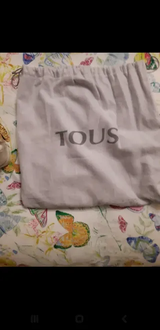 Bolso de fiesta Tous dorado y blanco