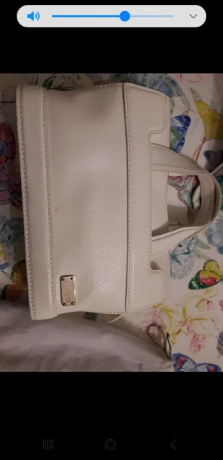 Bolso de fiesta Tous dorado y blanco