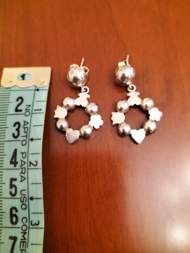 Pendientes Tous Corazón Plata Antiguos