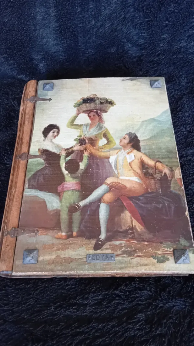 BONITA CAJA MADERA DECORADA VINTAGE