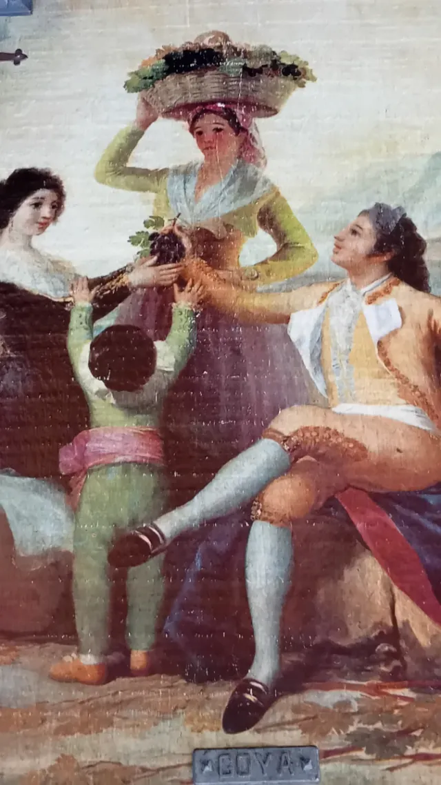 BONITA CAJA MADERA DECORADA VINTAGE