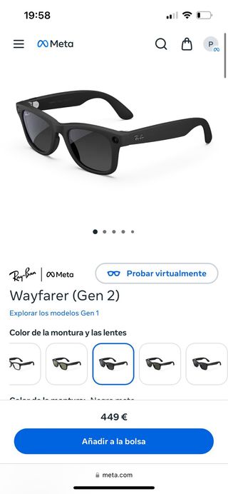 Gafas Ray-Ban Meta Wayfarer Gen 2