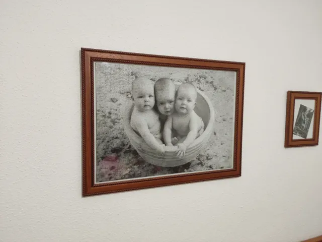 Cuadro Decorativo Bebés en Cesta