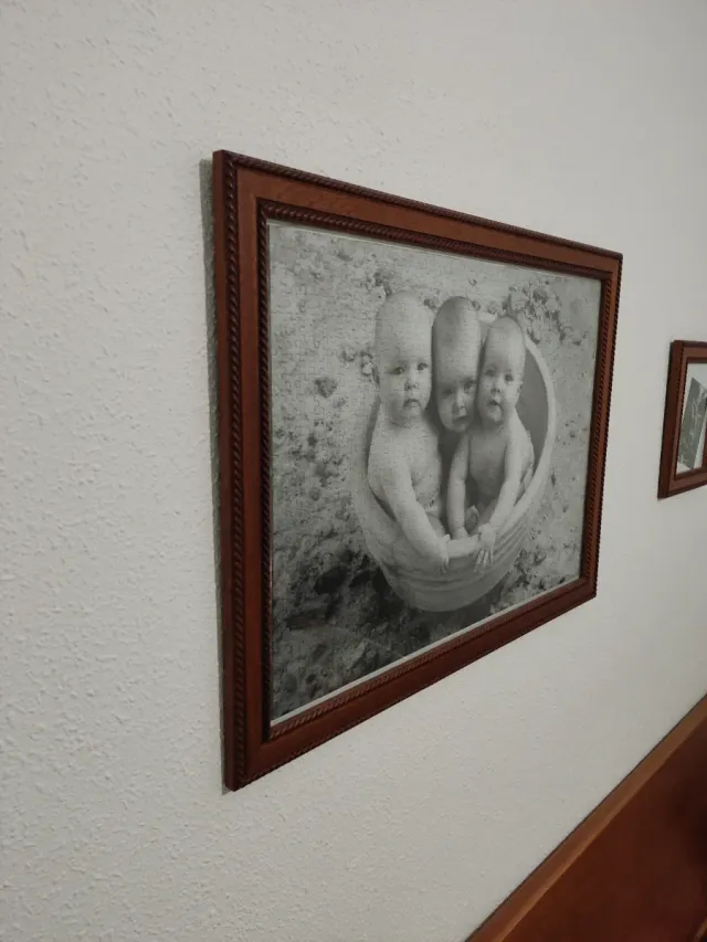 Cuadro Decorativo Bebés en Cesta