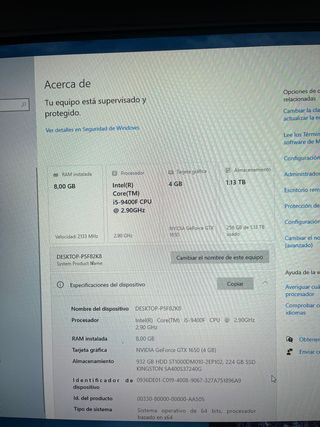 PC Gaming i5-9400F GTX 1650 144Hz