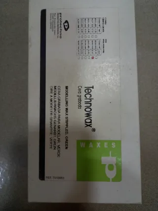 Cera Modelar grabada Verde protesis