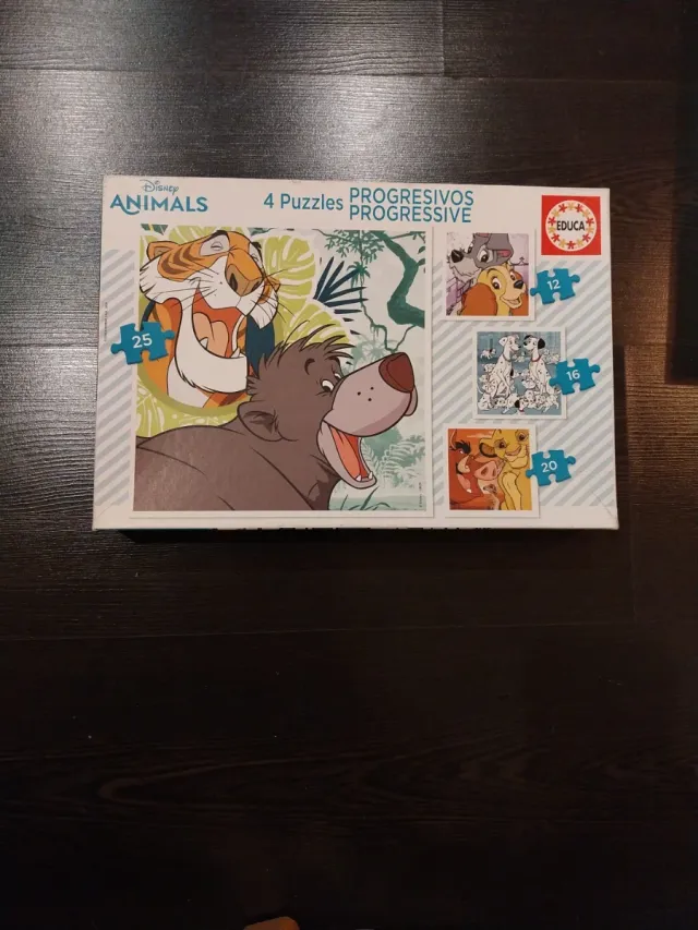 4 Puzzles Disney Animales Progresivos