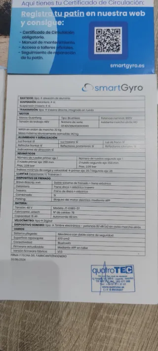 Patinete Eléctrico SmartGyro k2