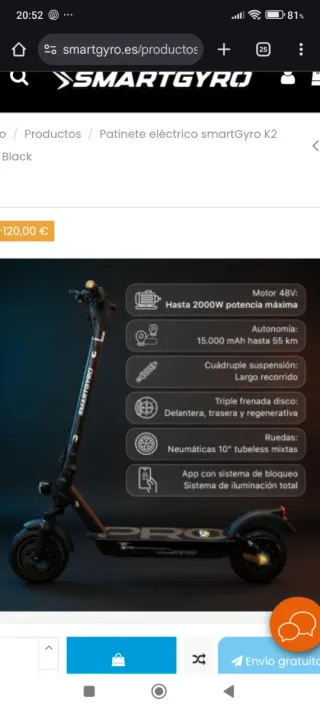 Patinete Eléctrico SmartGyro k2